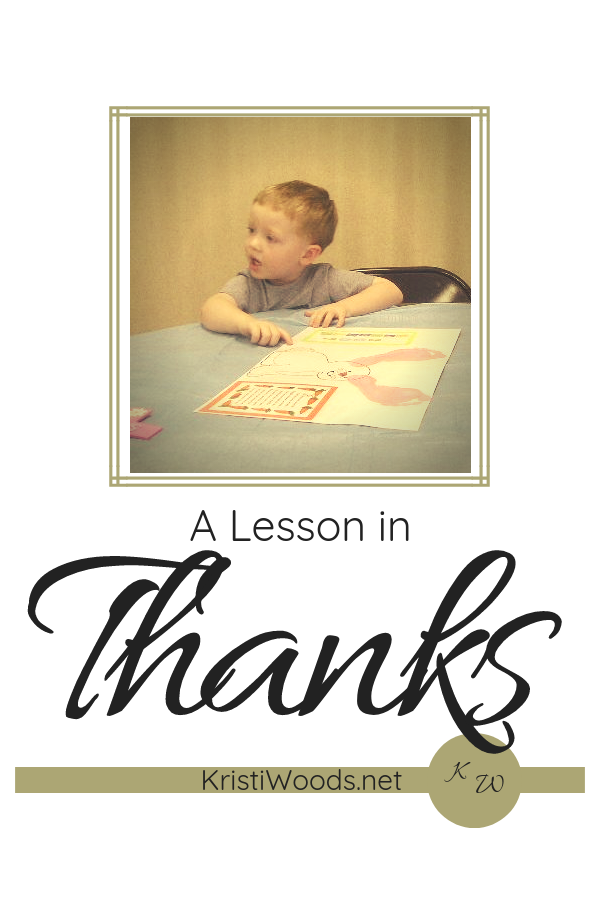 A Lesson in Thanks