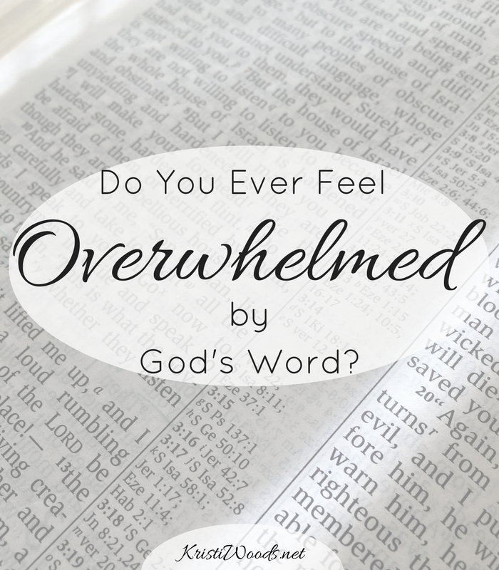 Do You Ever Feel Overwhelmed by God’s Word?