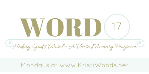 Word 17 Bible Verse Memory Program on KristiWoods.net