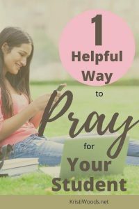 Christian blog post graphic on 1 Helpful Way to Pray for Your Child