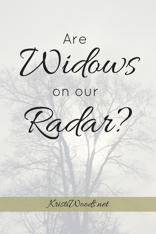 A tree faded in the background with the words Are Widows on our Radar? across the top