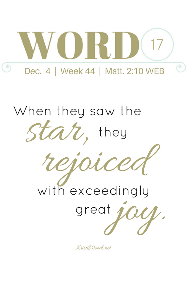 A Christmas Memory Verse & MORE!   #WORD17, Week 44