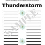 Widow ministry anagram printable for the word thunderstorm