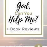 Sky background with God, Can You Help Me + Book Reviews on a white overlay