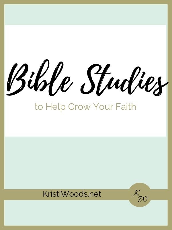 Light green background with white, announcing Bible Studies