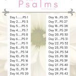 30 Days in Psalms Bible Reading Plan