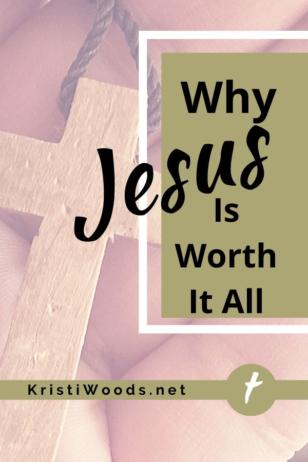 Picture of cross with blog post about Jesus being worth is all