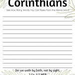 Printable Anagram of the word Corinthians