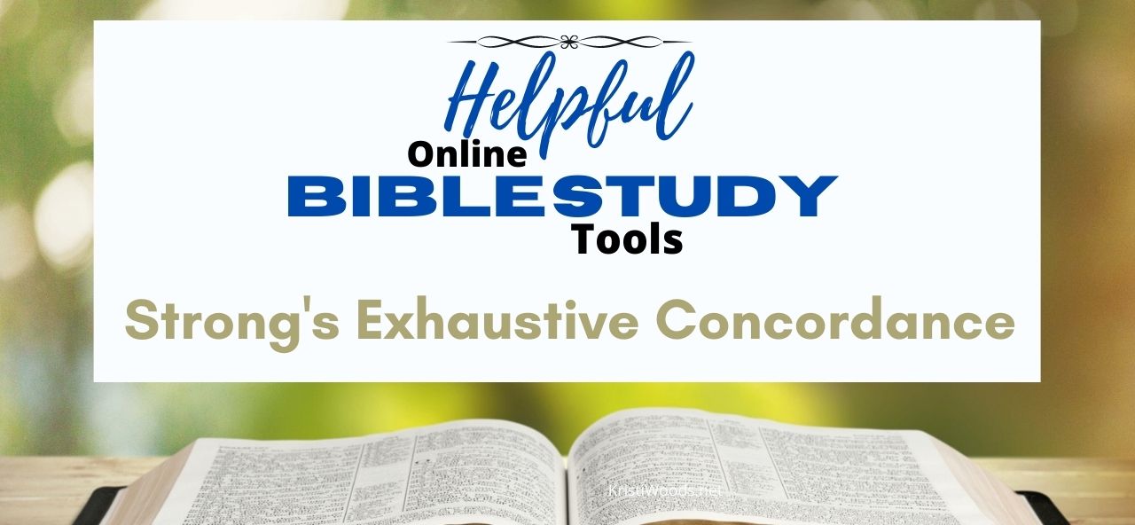 A video about how to use Strong's Exhaustive Concordance as an online Bible study tool
