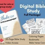 Shake Off Discouragement Digital Bible Study plus examples of Bible coloring pages, Bookmarks, and Printable Bible Verse Cards for Hope
