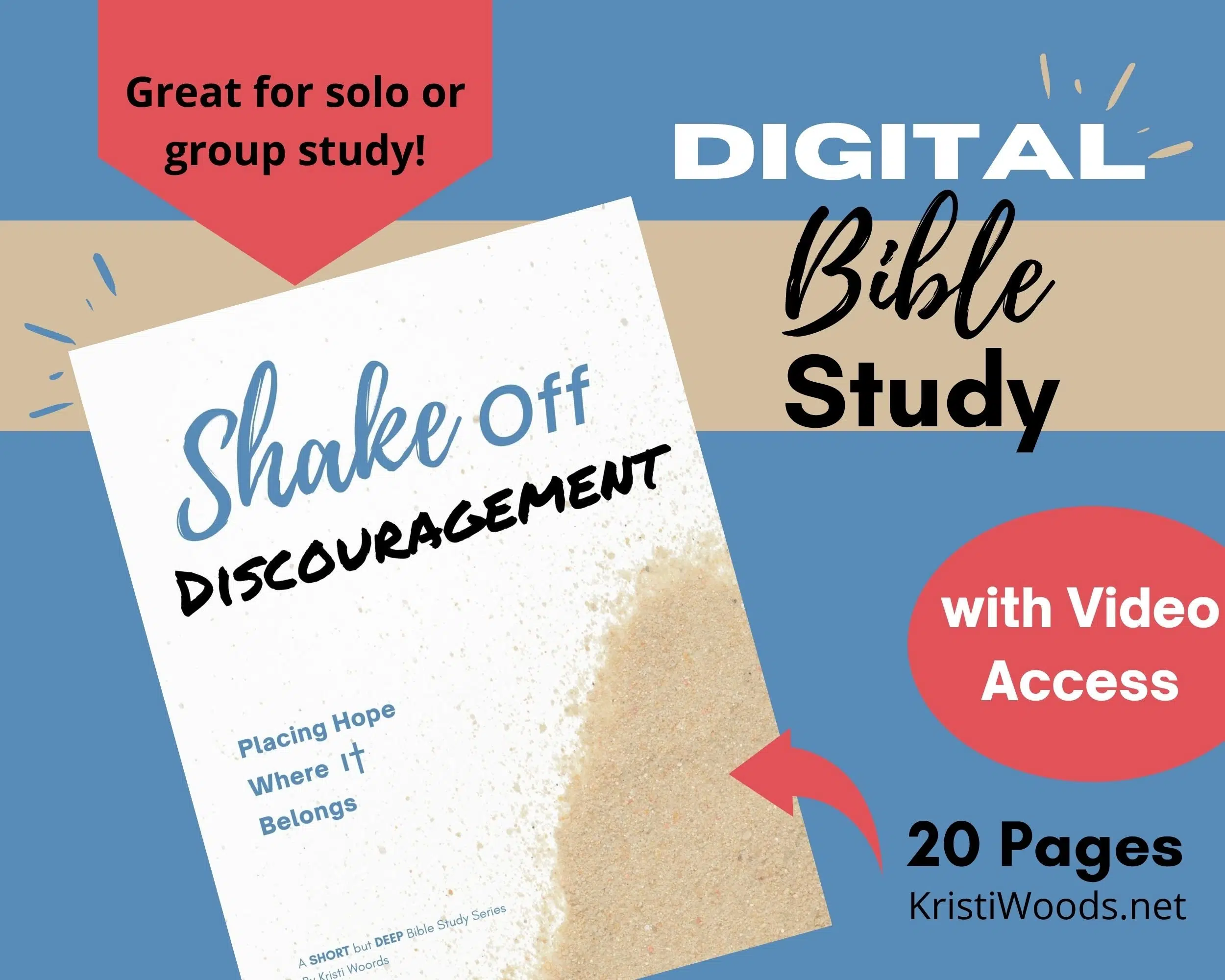 Graphic advertising Shake It Off Digital Bible Study + Bible Study Video Access