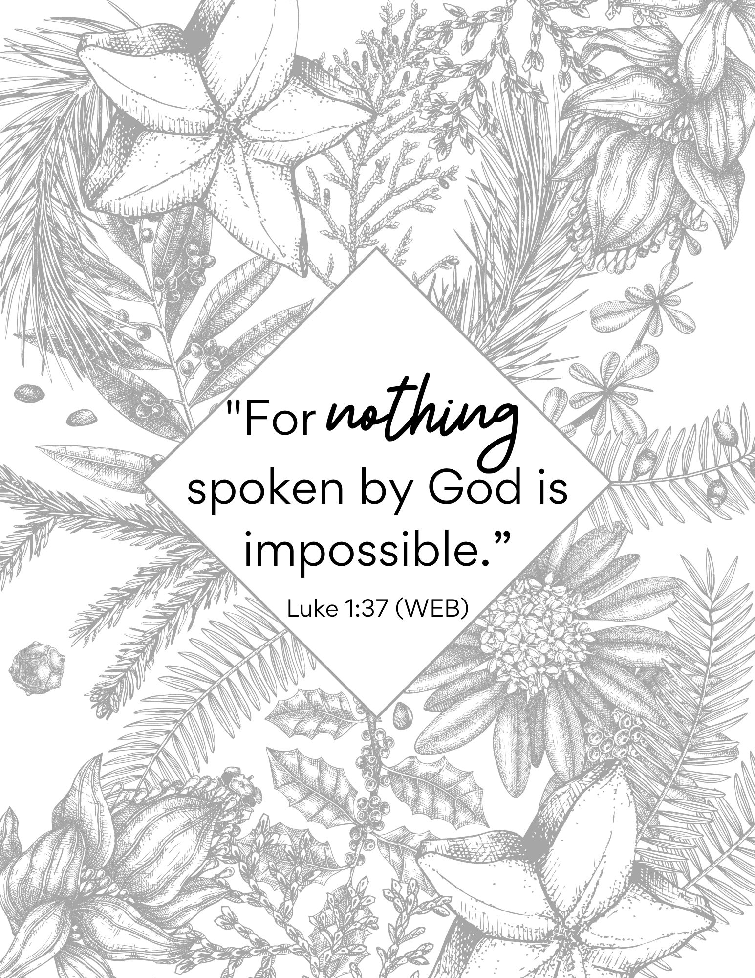 nothing is impossible with god coloring pages