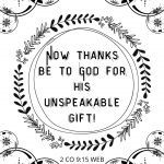 Christmas Bible Coloring Page with Bible verse 2 CO 9:15