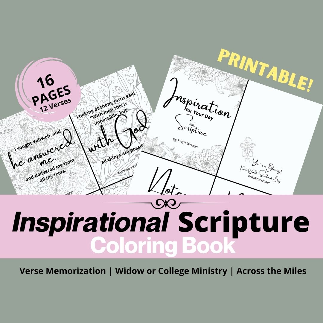 small samples of inspirational Scripture coloring book pages