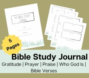 Bible Study Journal printable pages by Kristi Woods