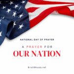 A Prayer for our Nation with an American flag