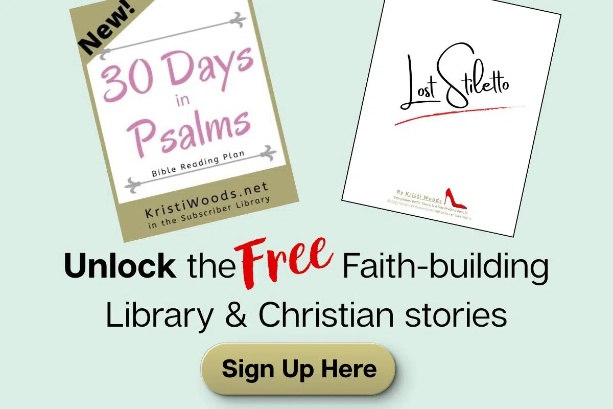 Subscriber Sign-up with two covers - one a free faith-building printable, the other a free Christian story