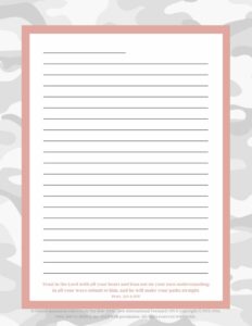 Stationery for military wives from 101 Prayers for Military Wives