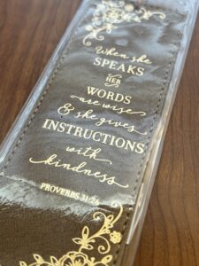 Bookmark with Bible verse