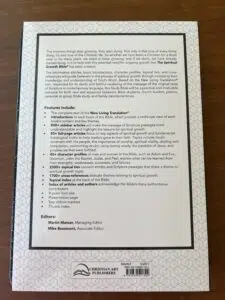 Back cover of a Bible