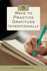 Woman writing with Christian blog post title overlayed above